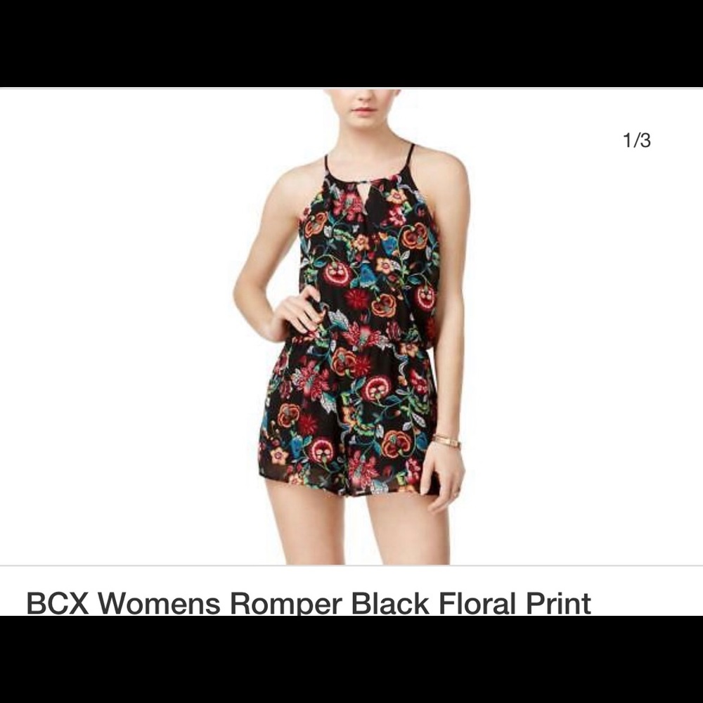 Floral shorts romper- size small